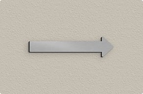 Office Signs - Directional arrow for the corridor - brosse - glue-cutout - cutout-gb-directional-arrow-in-brushed-aluminium-corridor-junction Office Signs - Directional arrow for the corridor - brosse - glue-cutout - cutout-gb-directional-arrow-in-brushed-aluminium-corridor-junction