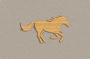 Targhe personalizzate per cavalli - Sagoma di cavallo al galoppo - bambou - glue-cutout - cutout-it-cavallo-al-galoppo-sagomato-facciata-della-scuderia