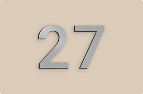 Targhette personalizzate online - Numero civico in cifre - brosse - glue-cutout - cutout-it-numero-civico-in-alluminio-spazzolato-muro-d-ingresso-2