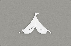 Camping Borden - Uitgesneden tentsilhouet - custom - glue-cutout - cutout-nl-tentsilhouet-in-wit-forex-decoratieve-wegwijzer