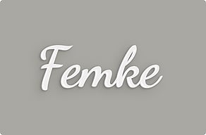 Forex plaat op maat - Voornaam in sierletters voor de kinderkamerdeur - custom - glue-cutout - cutout-nl-voornaam-in-wit-forex-kinderkamerdeur