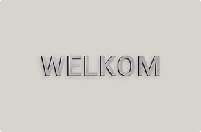 Borden Vakantiewoning - Welkomstwoord uitgesneden - brosse - glue-cutout - cutout-nl-welkomstwoord-in-geborsteld-aluminium-entree