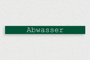 Kabelmarkierungen - de-abwasser-industrie-schild-003-3 - 250 x 26 mm - vert-sapin-blanc - glue - de-abwasser-industrie-schild-003-3