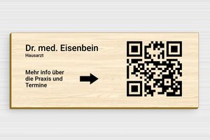 Schild nach Material - de-arzt-praxis-holz-schild-004-4 - 200 x 80 mm - erable - glue - de-arzt-praxis-holz-schild-004-4