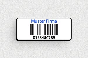 Kabelmarkierungen - de-barcode-schild-002-3 - 50 x 20 mm - custom - glue - de-barcode-schild-002-3