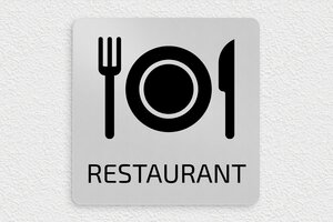 Restaurant Schild - Restaurantschild - 200 x 200 mm - Aluminium - anodise - none - de-bereich-tourismus-restaurant-003-3