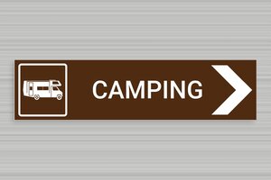 Schild pro branche - de-bereich-turismus-camping-car-004-3 - 400 x 100 mm - brun-blanc - none - de-bereich-turismus-camping-car-004-3