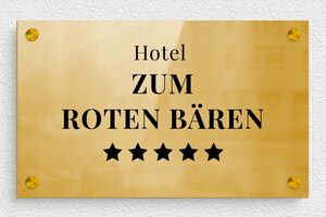 Hotelschilder - de-bereich-turismus-hotel-019-1 - 280 x 170 mm - poli - screws-spacer - de-bereich-turismus-hotel-019-1