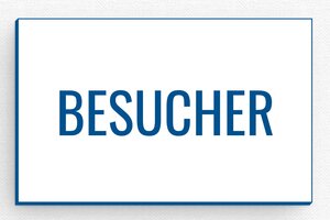 Namensschilder magnet - de-besucher-schild-004-3 - 80 x 50 mm - blanc-bleu - badge - de-besucher-schild-004-3