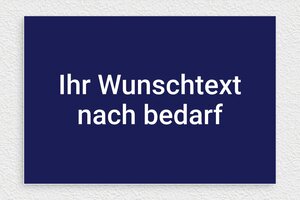 Blaues Schild - de-blaue-farbe-schild-002-2 - 300 x 200 mm - bleu-marine-blanc - none - de-blaue-farbe-schild-002-2