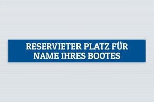 Bootsschilder - de-bootschild-008-3 - 600 x 100 mm - bleu-blanc - glue - de-bootschild-008-3