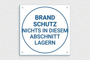 Sicherheitsschilder - Brandschutzschild - 200 x 200 mm - PVC - blanc-bleu - screws - de-brandschutz-schild-003-3