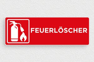 Brandschutzschilder - Feuerlöscher-Schild - 150 x 50 mm - PVC - rouge-blanc - glue - de-brandschutz-zeichen-feuerloscher-002-3