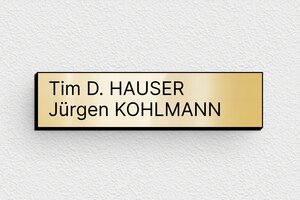 Türschilder - de-briefkasten-schild-008-1 - 60 x 15 mm - or-brillant-noir - none - de-briefkasten-schild-008-1