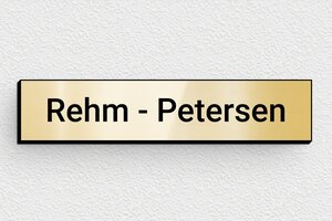 Türschilder - de-briefkasten-schild-008-4 - 70 x 15 mm - or-brillant-noir - none - de-briefkasten-schild-008-4