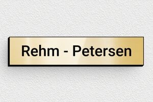 Briefkastenschild - de-briefkasten-schild-008-5 - 70 x 15 mm - or-brillant-noir - none - de-briefkasten-schild-008-5