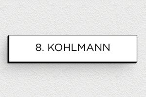 Klingelschild - de-briefkasten-schild-011-0 - 70 x 15 mm - blanc-noir - none - de-briefkasten-schild-011-0