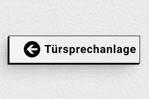 Türschilder - Schild für Gegensprechanlage - 70 x 15 mm - PVC - gris-noir - glue - de-briefkasten-schild-011-1