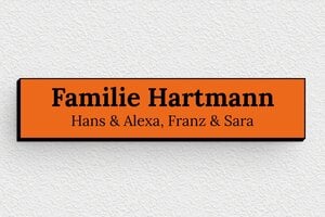 Briefkastenschild - de-briefkasten-schild-017-1 - 70 x 15 mm - orange-noir - none - de-briefkasten-schild-017-1