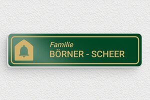 Briefkastenschild aus Aluminium - de-briefkasten-schild-alu-003-2 - 100 x 25 mm - vert-or - glue - de-briefkasten-schild-alu-003-2