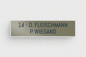 Briefkastenschild aus Aluminium - de-briefkasten-schild-alu-003-3 - 60 x 15 mm - bronze-bleu - none - de-briefkasten-schild-alu-003-3