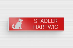 Briefkastenschild aus Aluminium - de-briefkasten-schild-alu-003-5 - 60 x 15 mm - rouge-nopaint - glue - de-briefkasten-schild-alu-003-5