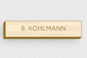 Briefkastenschild aus Holz - de-briefkasten-schild-holz-001-1 - 70 x 15 mm - erable - none - de-briefkasten-schild-holz-001-1