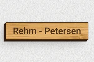 Holzschilder - de-briefkasten-schild-holz-001-3 - 70 x 15 mm - bambou - none - de-briefkasten-schild-holz-001-3