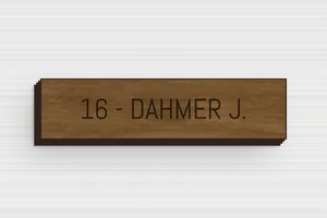 Briefkastenschild aus Holz - de-briefkasten-schild-holz-001-4 - 60 x 15 mm - noyer - glue - de-briefkasten-schild-holz-001-4