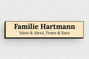 Briefkastenschild aus Holz - de-briefkasten-schild-holz-002-1 - 70 x 15 mm - erable-noir - none - de-briefkasten-schild-holz-002-1