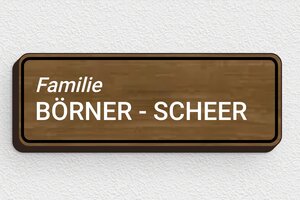 Briefkastenschild aus Holz - de-briefkasten-schild-holz-003-2 - 70 x 25 mm - noyer - glue - de-briefkasten-schild-holz-003-2