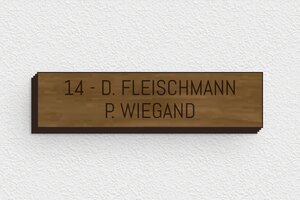 Briefkastenschild aus Holz - de-briefkasten-schild-holz-003-3 - 60 x 15 mm - noyer - none - de-briefkasten-schild-holz-003-3