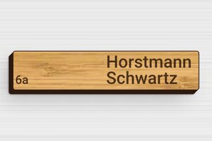 Briefkastenschild aus Holz - Schild 'Bitte klingeln' - 70 x 15 mm - Holz - bambou - magnetic - de-briefkasten-schild-holz-003-4