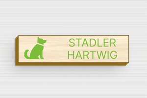 Briefkastenschild aus Holz - de-briefkasten-schild-holz-003-5 - 60 x 15 mm - erable - glue - de-briefkasten-schild-holz-003-5