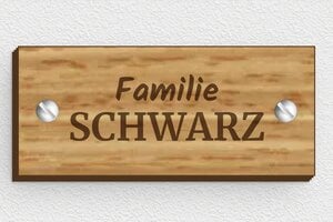 Holzschilder - de-briefkasten-schild-holz-004-2 - 80 x 35 mm - chene - screws - de-briefkasten-schild-holz-004-2