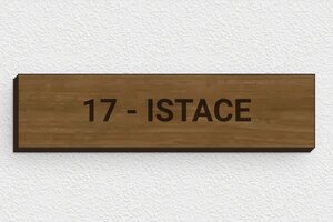 Briefkastenschild aus Holz - de-briefkasten-schild-holz-004-3 - 100 x 25 mm - noyer - glue - de-briefkasten-schild-holz-004-3