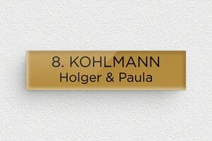 Briefkastenschilder - Plexiglas - 60 x 15 mm - or-fonce-noir - none - de-briefkasten-schild-plexi-011-6