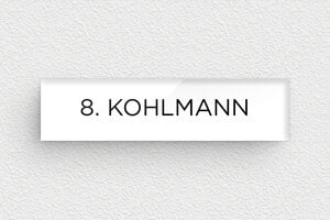 Briefkastenschilder - Plexiglas - 60 x 15 mm - blanc-noir - none - de-briefkasten-schild-plexi-011-8