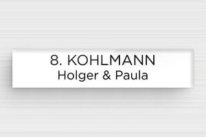 Klingelschilder - Plexiglas - 70 x 15 mm - blanc-noir - glue - de-briefkasten-schild-plexi-011-9