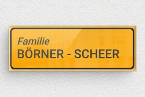 Briefkastenschild aus Plexiglas - de-briefkasten-schild-plexiglas-003-2 - 70 x 25 mm - miroir-or-noir - glue - de-briefkasten-schild-plexiglas-003-2