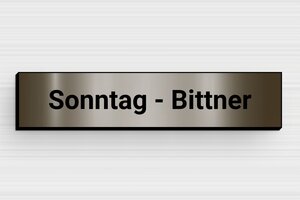 Briefkastenschild aus Preiswertes PVC - de-briefkasten-schild-pvc-001-5 - 70 x 15 mm - bronze-noir - magnetic - de-briefkasten-schild-pvc-001-5