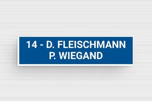 Gravurschilder - de-briefkasten-schild-pvc-003-3 - 60 x 15 mm - bleu-blanc - none - de-briefkasten-schild-pvc-003-3