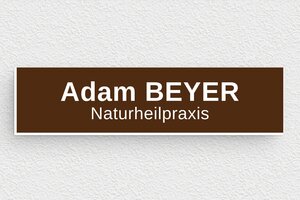 Briefkastenschild aus Preiswertes PVC - de-briefkasten-schild-pvc-005-1 - 100 x 25 mm - brun-blanc - glue - de-briefkasten-schild-pvc-005-1