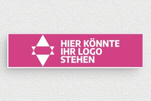 Gravurschilder - de-briefkasten-schild-pvc-005-2 - 100 x 25 mm - rose-blanc - glue - de-briefkasten-schild-pvc-005-2