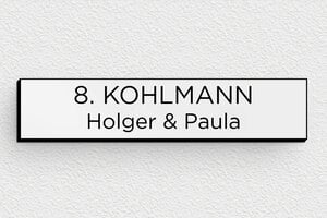 Briefkastenschild aus PVC - PVC - 70 x 15 mm - gris-noir - none - de-briefkasten-schild-pvc-011-15