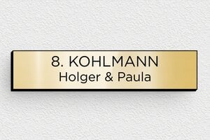 Briefkastenschilder - PVC - 70 x 15 mm - or-brillant-noir - none - de-briefkasten-schild-pvc-011-19