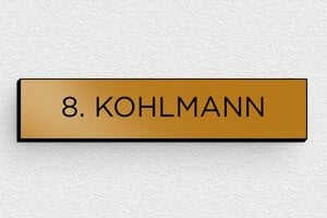 Briefkastenschild aus PVC - PVC - 70 x 15 mm - or-noir - none - de-briefkasten-schild-pvc-011-23