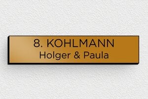 Briefkastenschild aus PVC - PVC - 70 x 15 mm - or-noir - none - de-briefkasten-schild-pvc-011-25