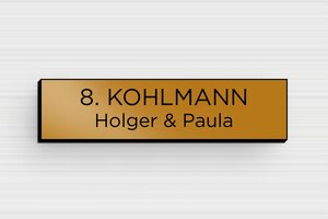 Briefkastenschild aus PVC - PVC - 60 x 15 mm - or-noir - glue - de-briefkasten-schild-pvc-011-26