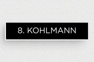 Briefkastenschild aus PVC - PVC - 70 x 15 mm - noir-blanc - none - de-briefkasten-schild-pvc-011-27